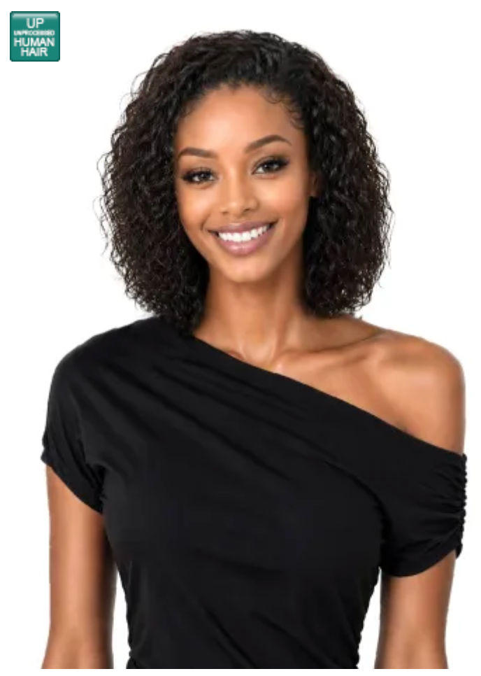 Bobbi Boss MHFC006 Water Wave 12" Human Hair 2-in-1 Wig