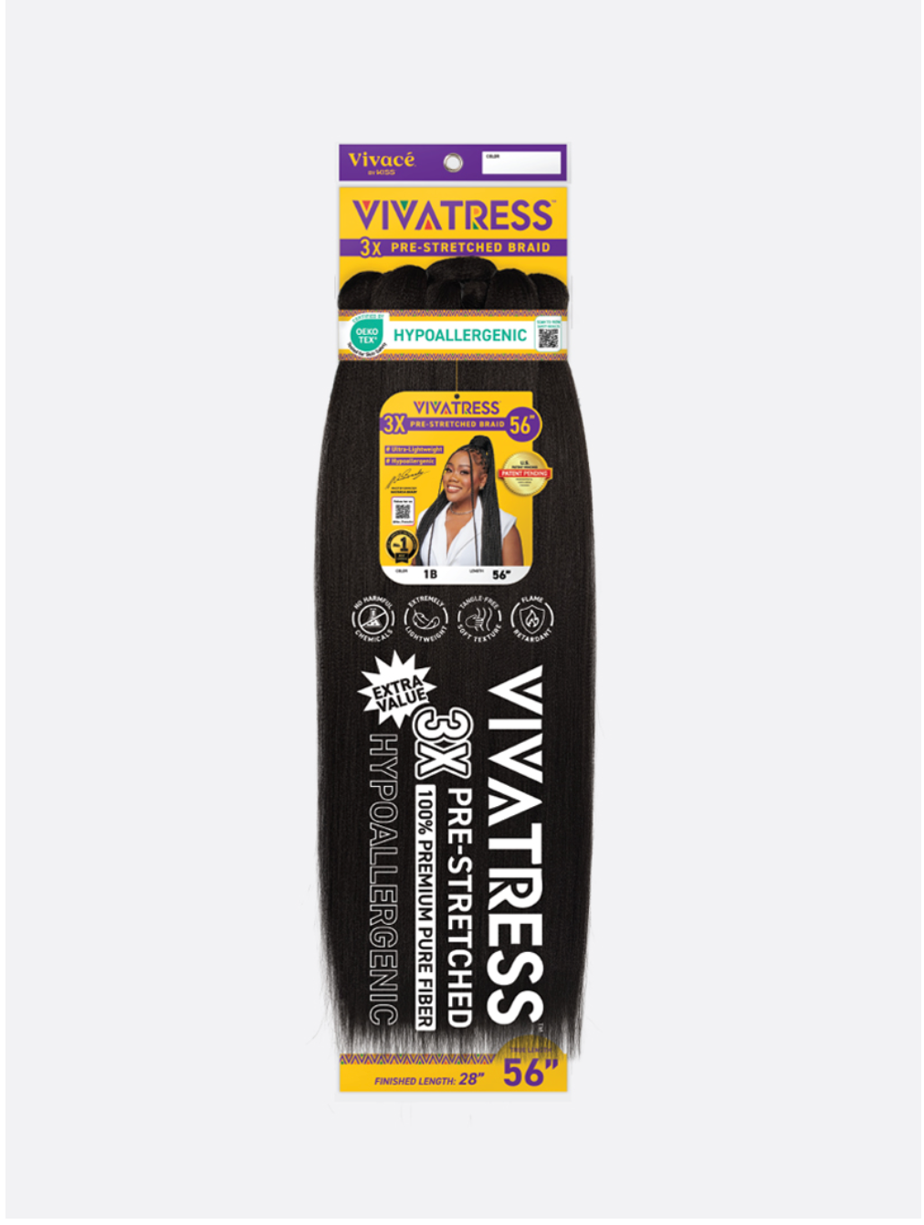 VIVATRESS PRE-STRETCHED BRAID 56″ 3X