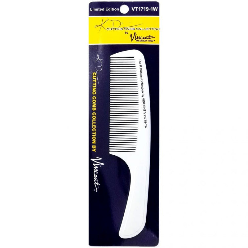 Vincent KD Flat Top Ceramic Comb JR White VT1719-1W