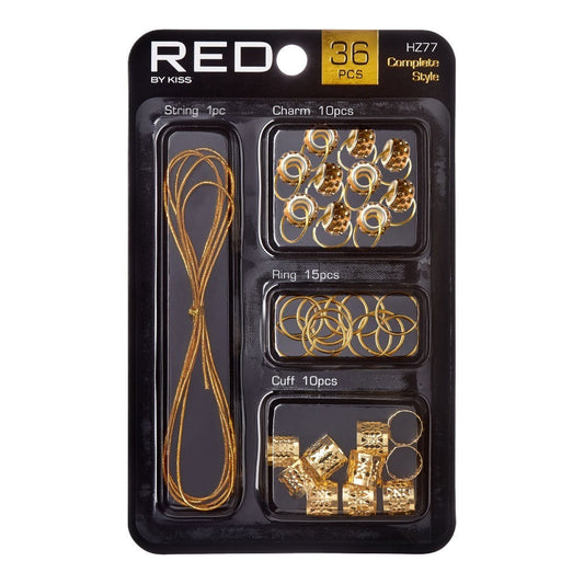 RED Braid Charm HZ77 Gold