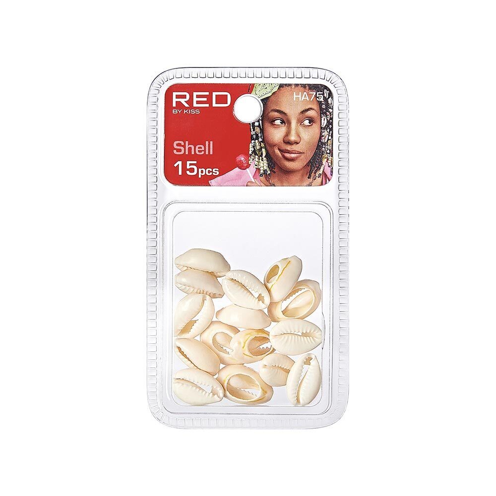 RED Sea Shell Hair Beads