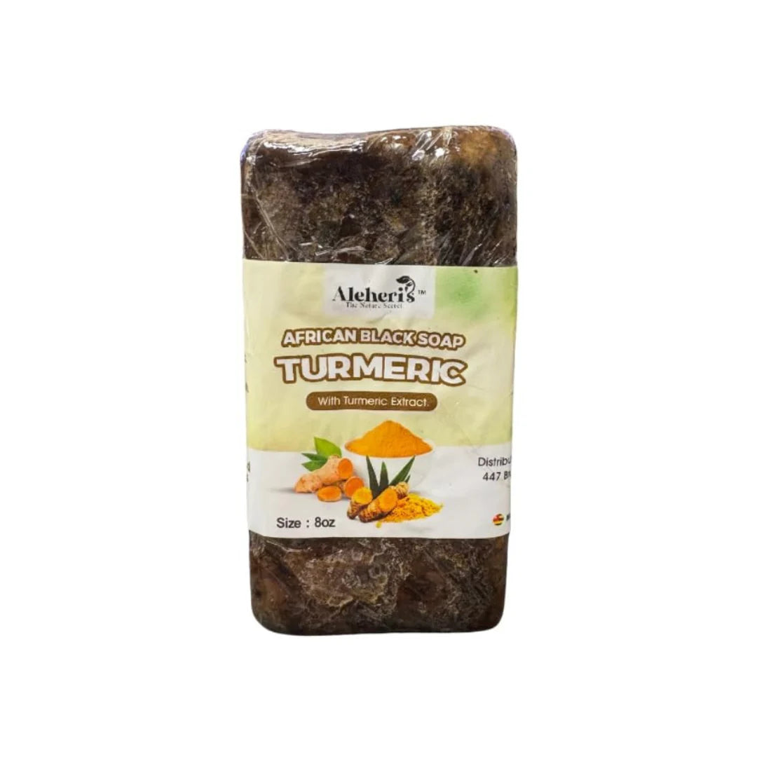 Aleheris African Black Soap with Turmeric 8 oz