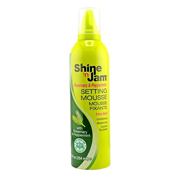 Ampro Shine N Jam Setting Mousse Fixante  Firm Hold Rosemary 12 oz