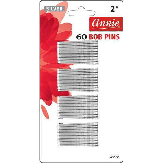 Annie Bob Pins Silver Crimped 2" 60 ct