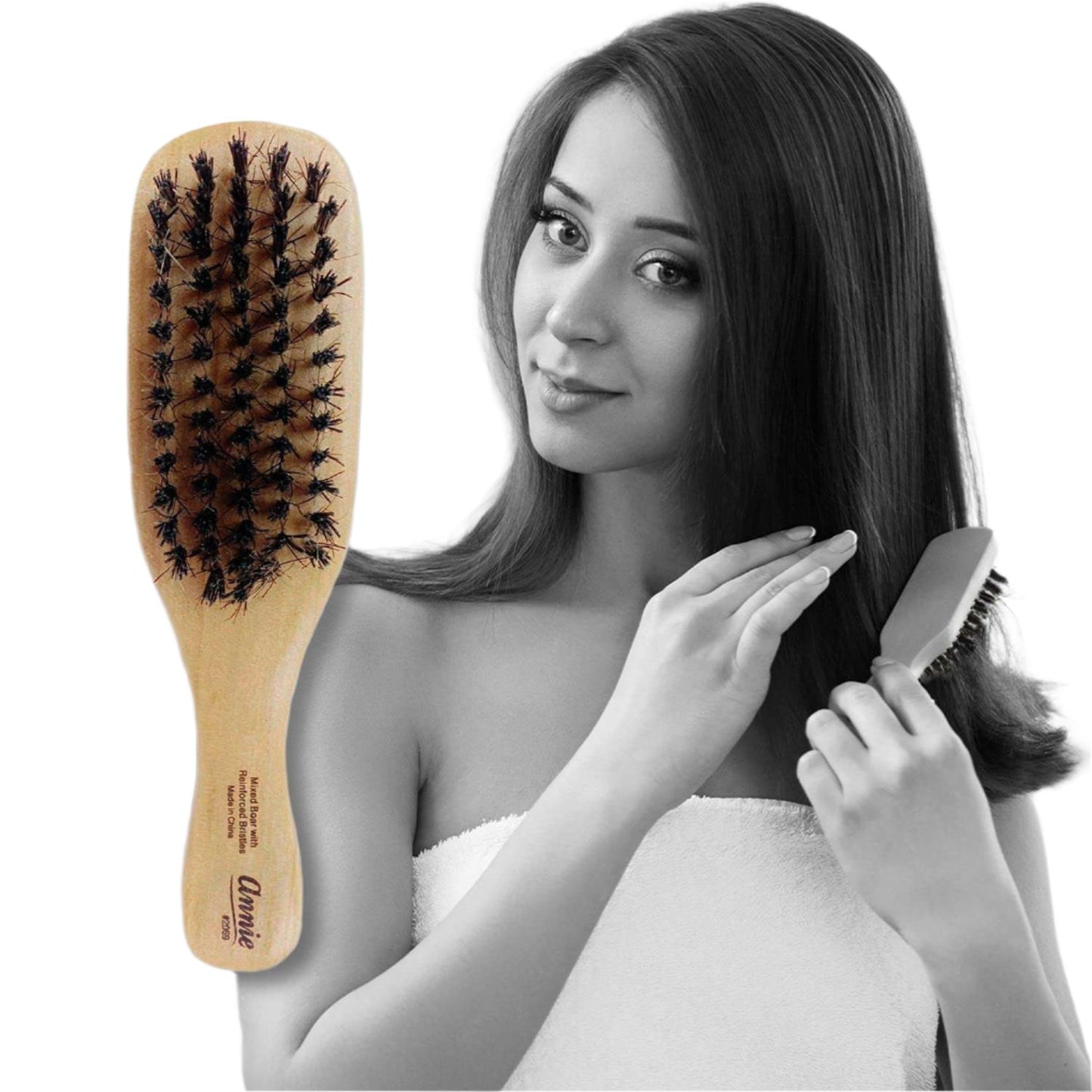 Annie Hard Mini Wave Brush Boar & Nylon Bristle