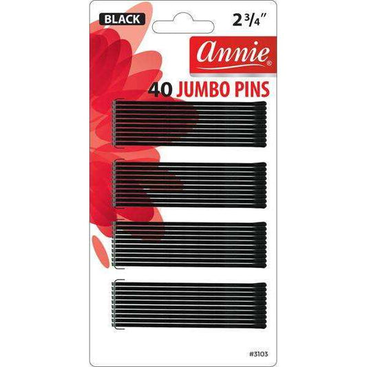 Annie Jumbo Pins Black 2 3/4" 40ct