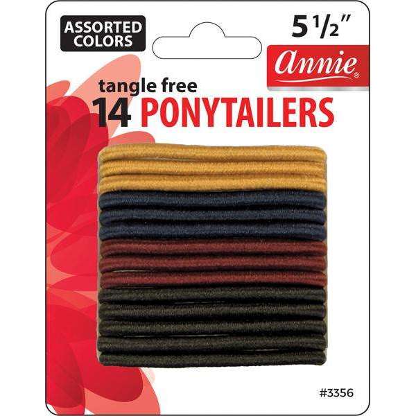 Annie Ponytailers Tangle Free Thick 14ct Assorted