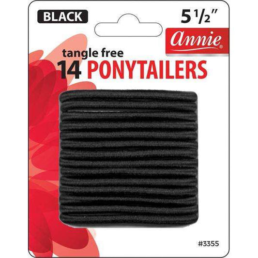 Annie Ponytailers Tangle Free Thick 14ct Black