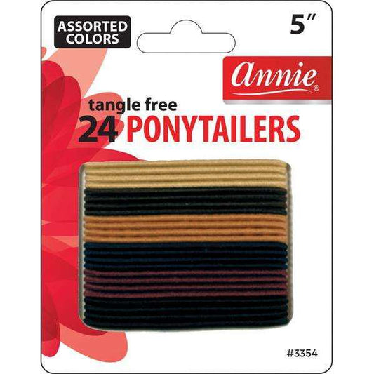 Annie Ponytailers Tangle Free Thin 24ct Assorted Color