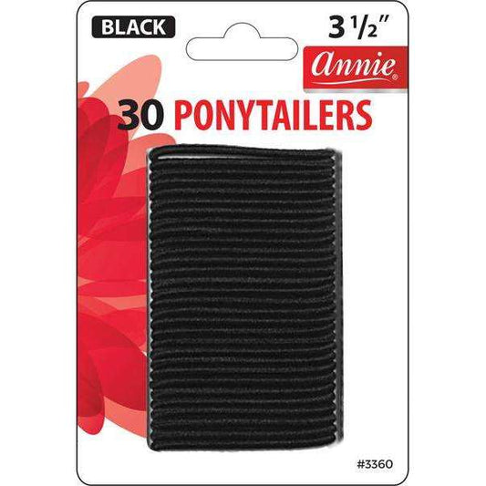 Annie Ponytailers 3 1/2" 30ct Black Thin