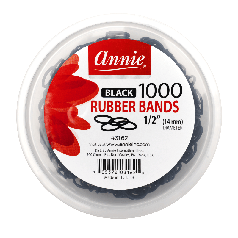 Annie Rubber Bands 1000 Ct Black