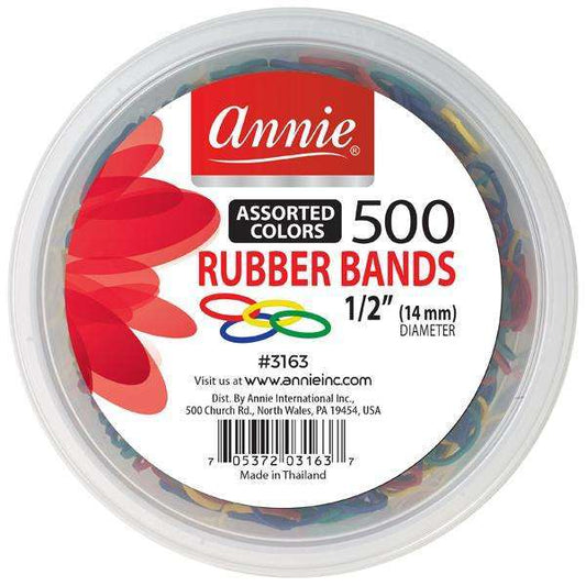 Annie Rubber Bands 500 ct 1/2" Assorted