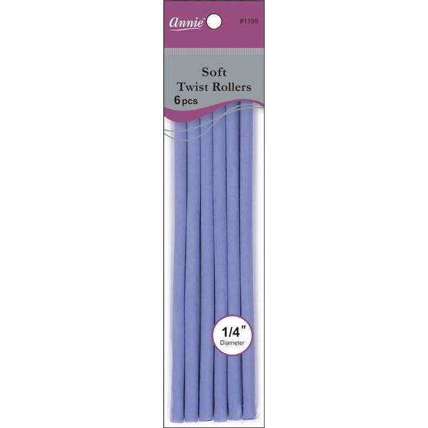 Annie Soft Twist Rollers 10L 1/4" Lavender