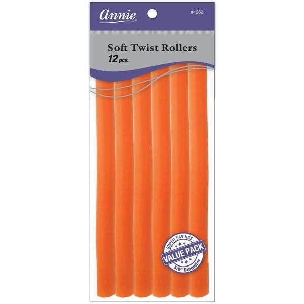 Annie Soft Twist Rollers 10L 5/8" Orange