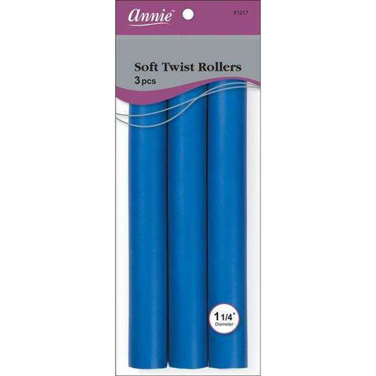 Annie Soft Twist Rollers 10L 1-1/4" Dark Blue