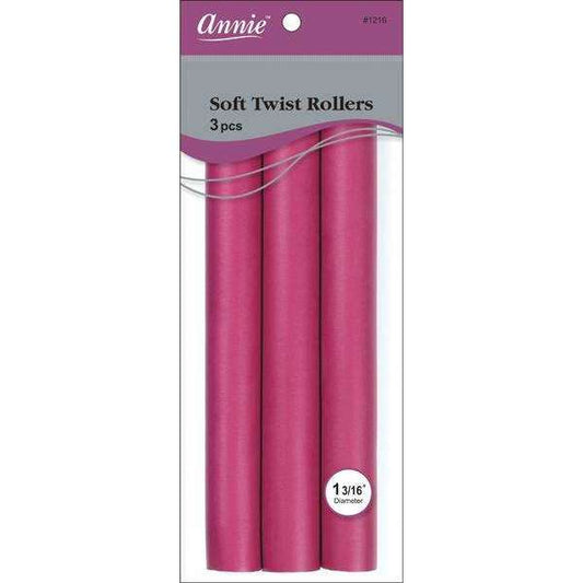 Annie Soft Twist Rollers 10L 1-3/16" Plum