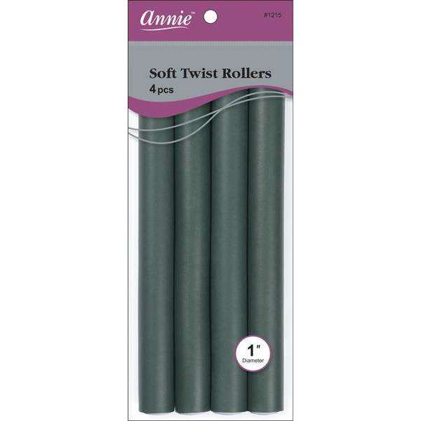 Annie Soft Twist Rollers 10L 1" Dark Green