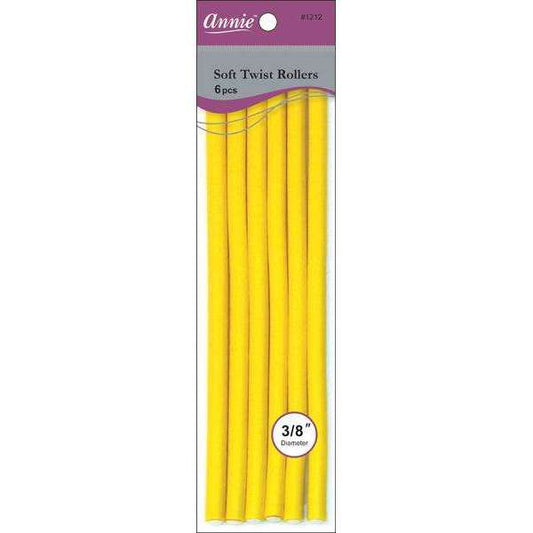 Annie Soft Twist Rollers 10L 3/8" Yelliow