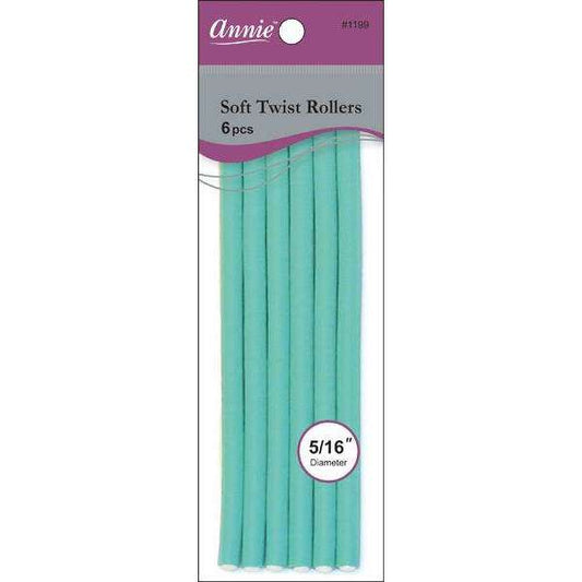 Annie Soft Twist Rollers 10L 5/16" Green