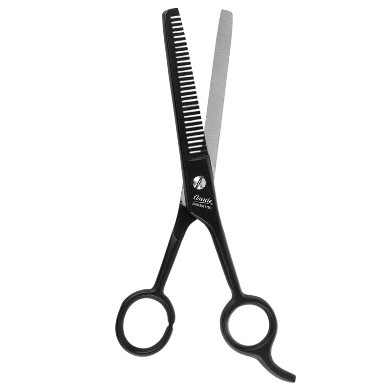 Annie Stainless Steel Thinning Shears 6.5" Matte Black