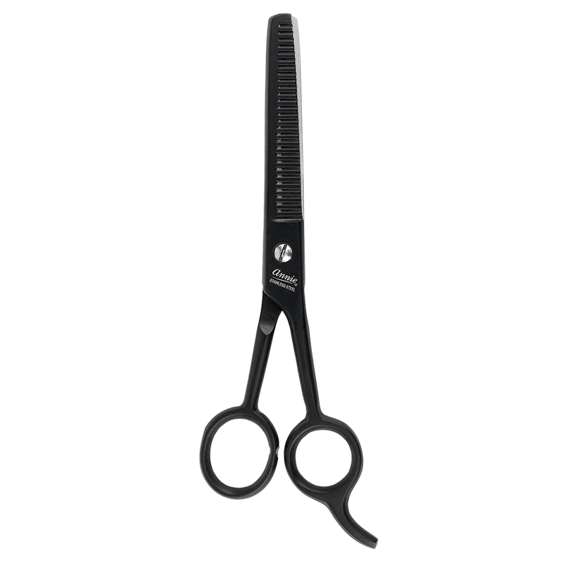 Annie Stainless Steel Thinning Shears 6.5" Matte Black