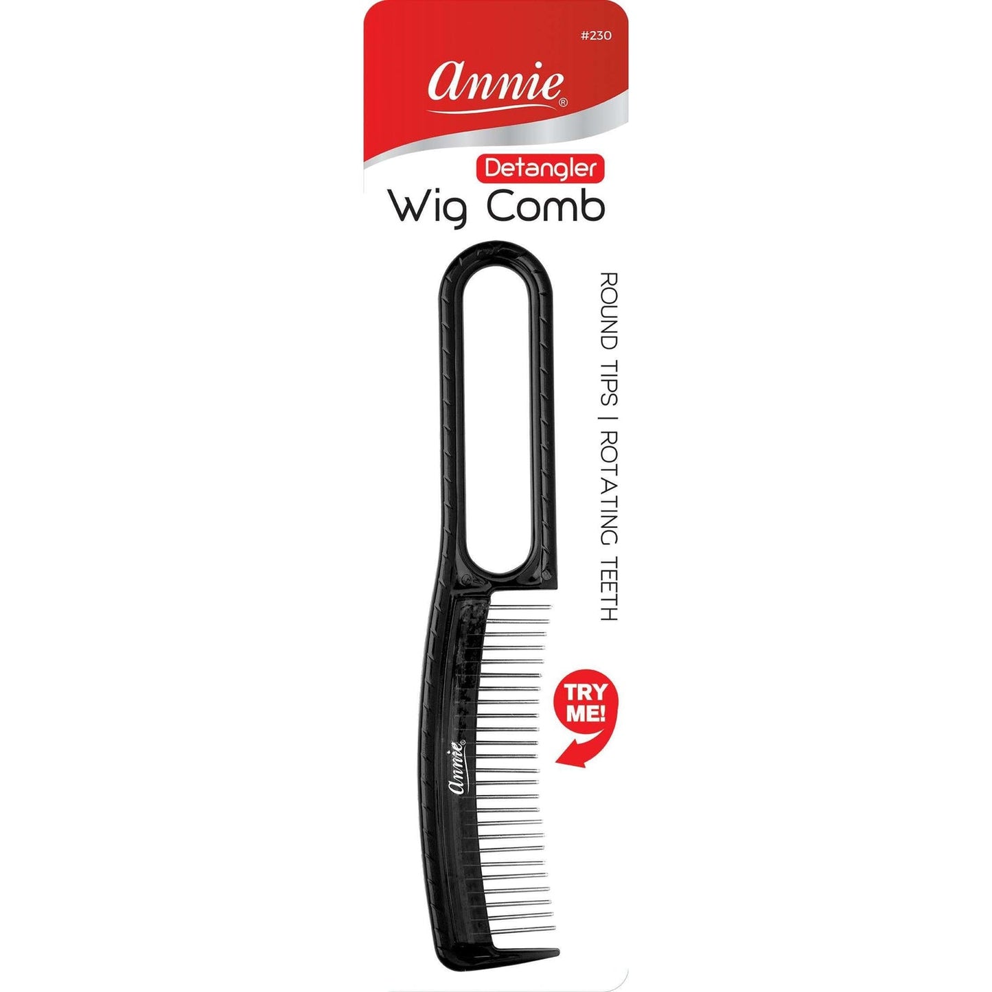 Annie Detangler Wig Comb Black