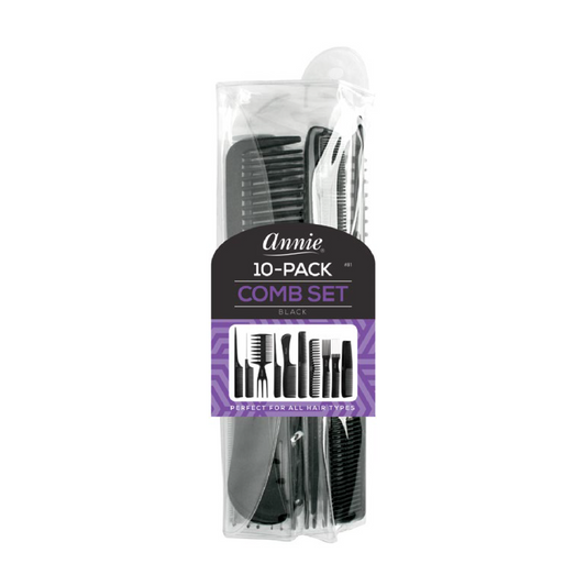 Annie Comb Set 10 ct Black