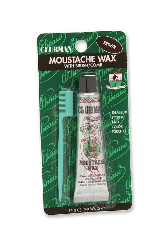 Clubman Moustache Wax Brown