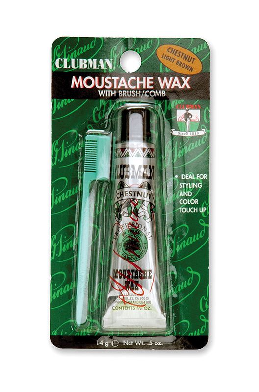 Clubman Moustache Wax chestnut
