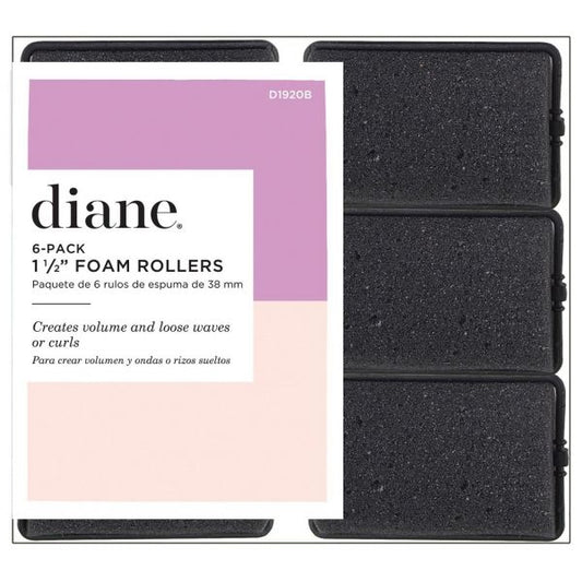 Diane Foam Rollers 1 1/2" Black