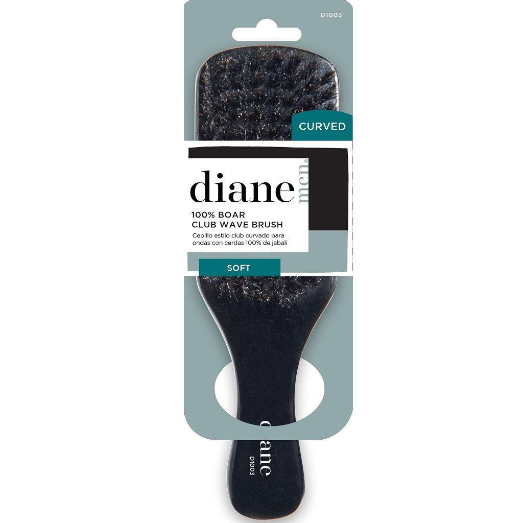 Diane Curved 100% Boar Club Brush - Soft D1003