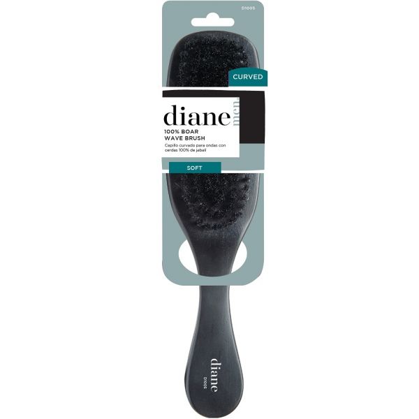 Diane Curved Wave Brush 100% Boar - Soft D1005