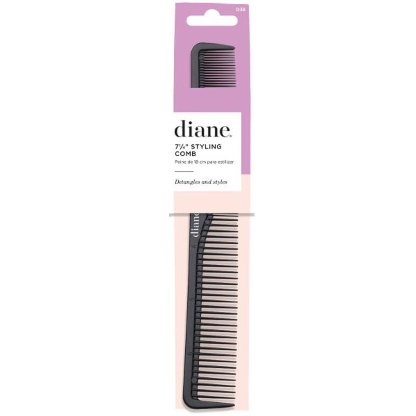 Diane Styling Comb 7-1/4" - Black D38