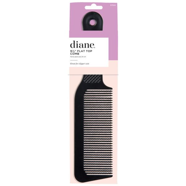 Diane Flat Top Clipper Comb 9-1/2" - Black D7024