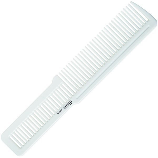 Diane Flat Top Comb 8" - White DBC032