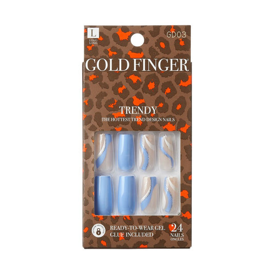 Gold Finger Trendy Nail Underneath The Tree