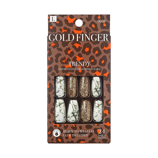 Gold Finger Glam Nail Absolutely Fabulous