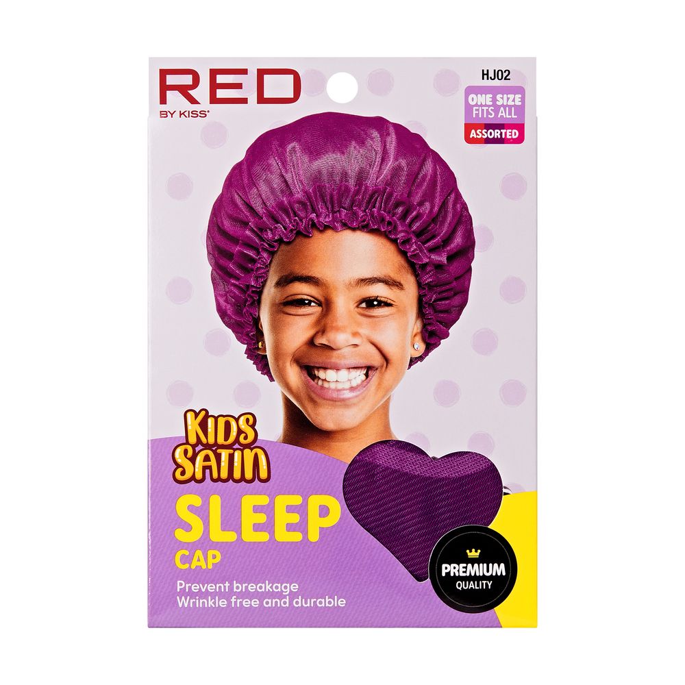 RED Kids Satin Sleep Cap Bonnet - Assorted Colors