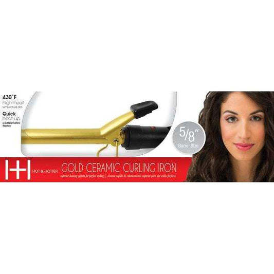 H&H Gold Ceramic Electric Curling Iron Ceramic 5/8"