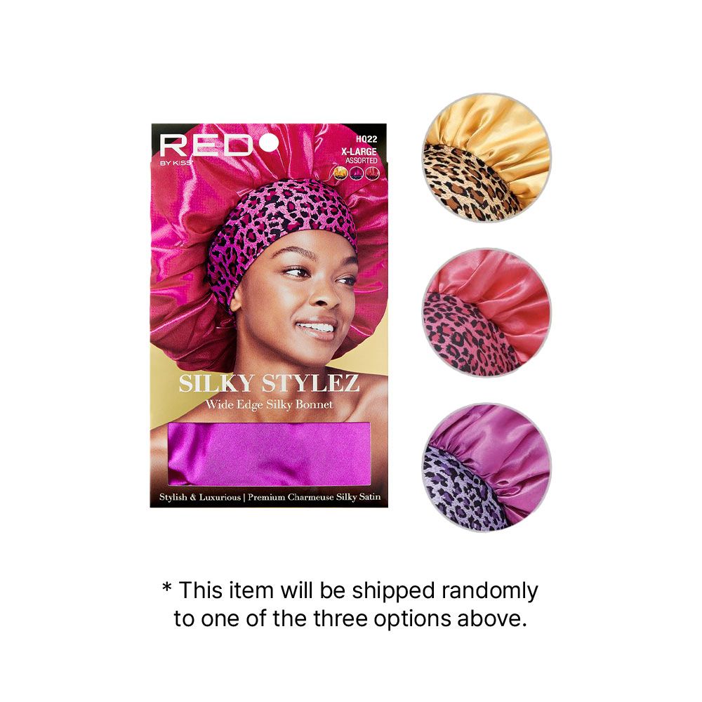 Red Silky Bonnet XL Pink Gold Purple Assorted