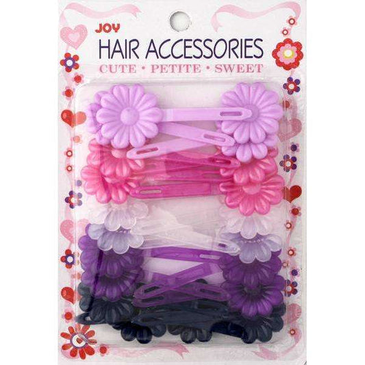 Joy Barrettes Daisy 16475 Assorted Purple, Navy, and Clear