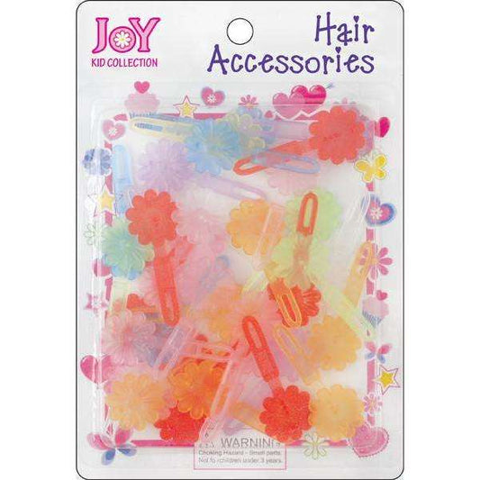 Joy Barrettes Petite Daisy 16379 Clear Rainbow Colors