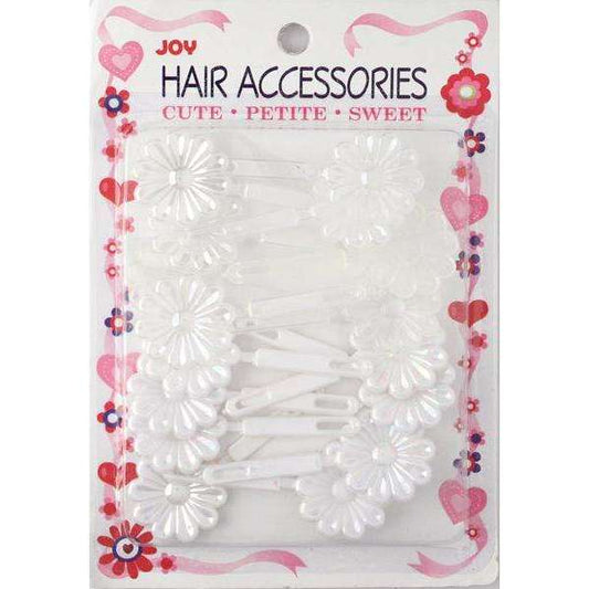 Joy Barrettes Daisy 16398 Pearl White and Clear