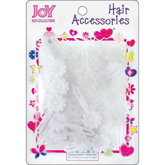 Joy Barrettes Petite Daisy 16376 White and Clear