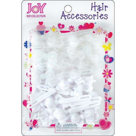 Joy Barrettes Ribbon 16359 White and Clear