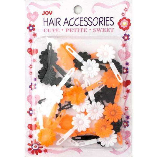 Joy Barrettes Petite Daisy 16489 Assorted Orange, Black and White