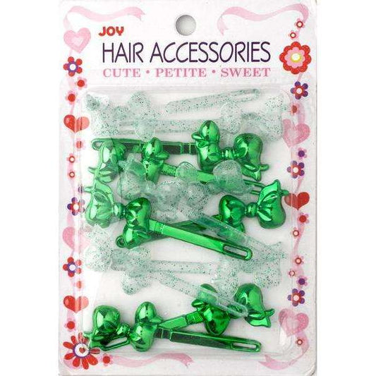 Joy Barrettes Ribbon 16720 Assorted Green