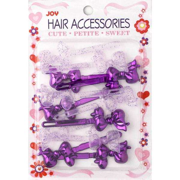 Joy Barrettes Ribbon 16718 Assorted Purple