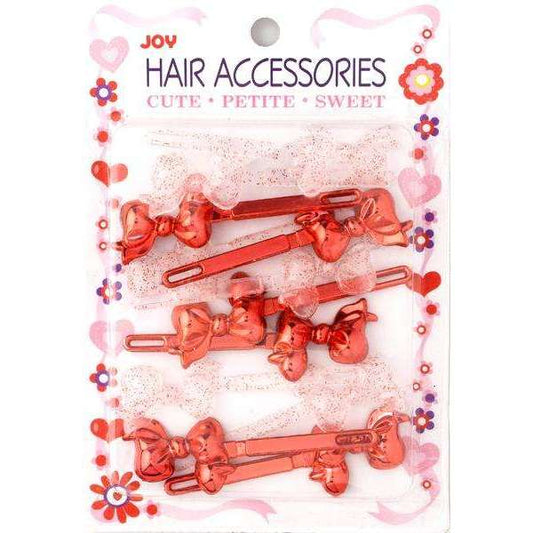 Joy Barrettes Ribbon 16717 Assorted Red