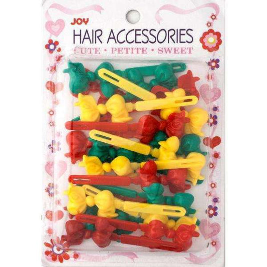 Joy Barrettes Ribbon 16723 Assorted Yellow, Red, and Green